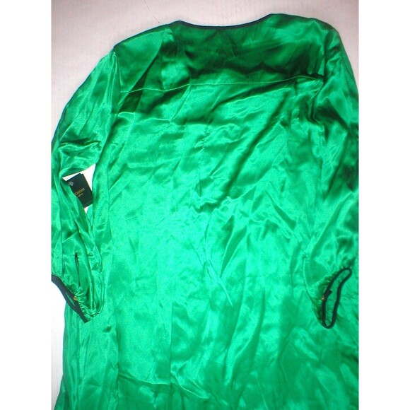 New Juicy Couture Dress Short Womens XS Silk Green Black Gold Buttons Keyhole - Picture 10 of 10